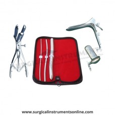 Hegar uterine dilator 3 pieces set,3-4, 5-6, 15-16, mathieu speculum, grave large, collin large